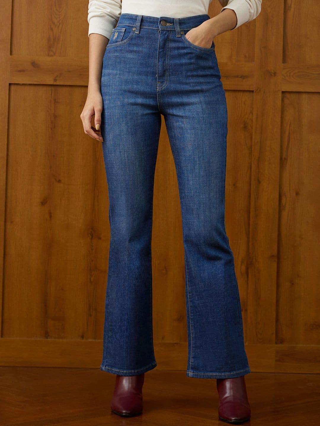U.S. Polo Assn. Women Women Bootcut High-Rise Stretchable Jeans - view 1