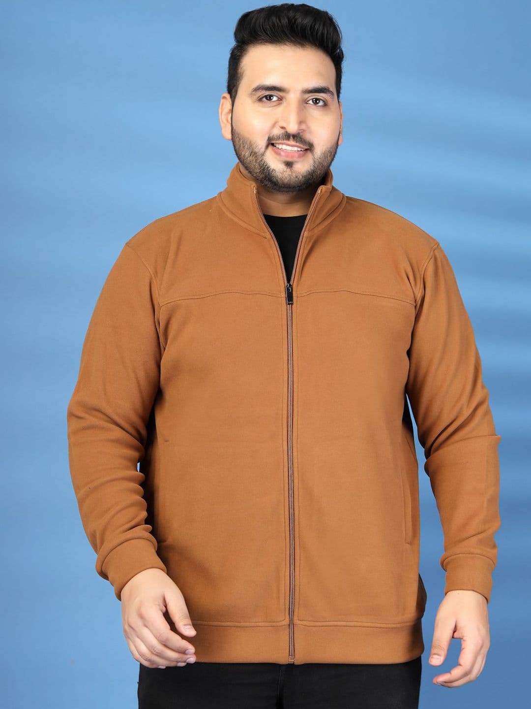 plusS Men Plus Size Stand Collar Solid Open Front Jacket - view 1