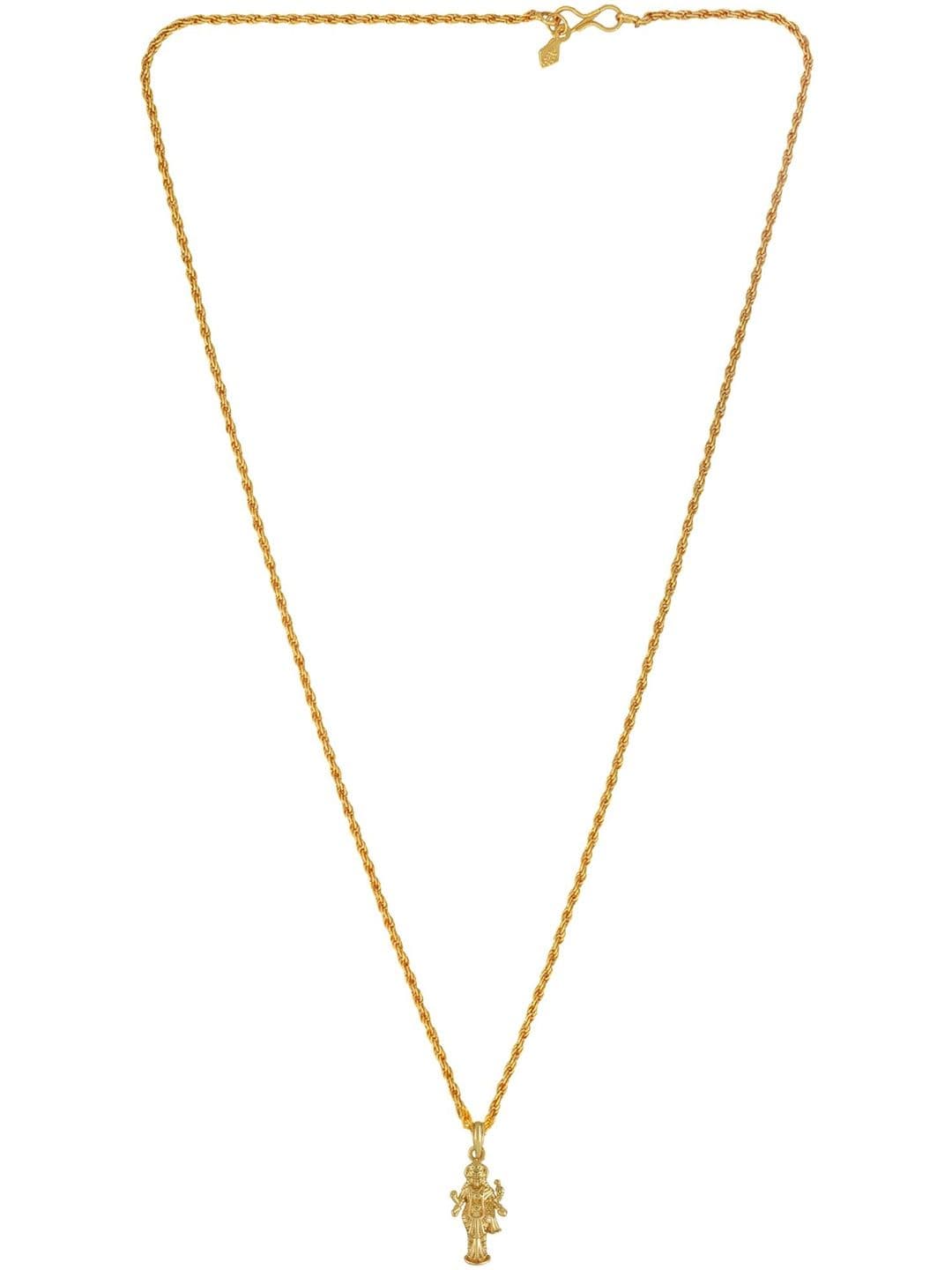MEMOIR Gold-Plated Goddess Lakshmi Pendant with Chain - view 1