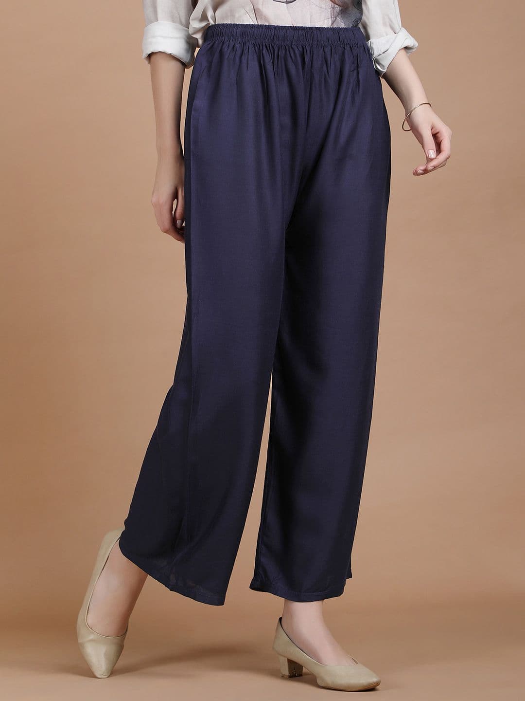 MICHAEL KOVLIN Women Plus Size Wide Leg Elasticated Ethnic Palazzo - view 1