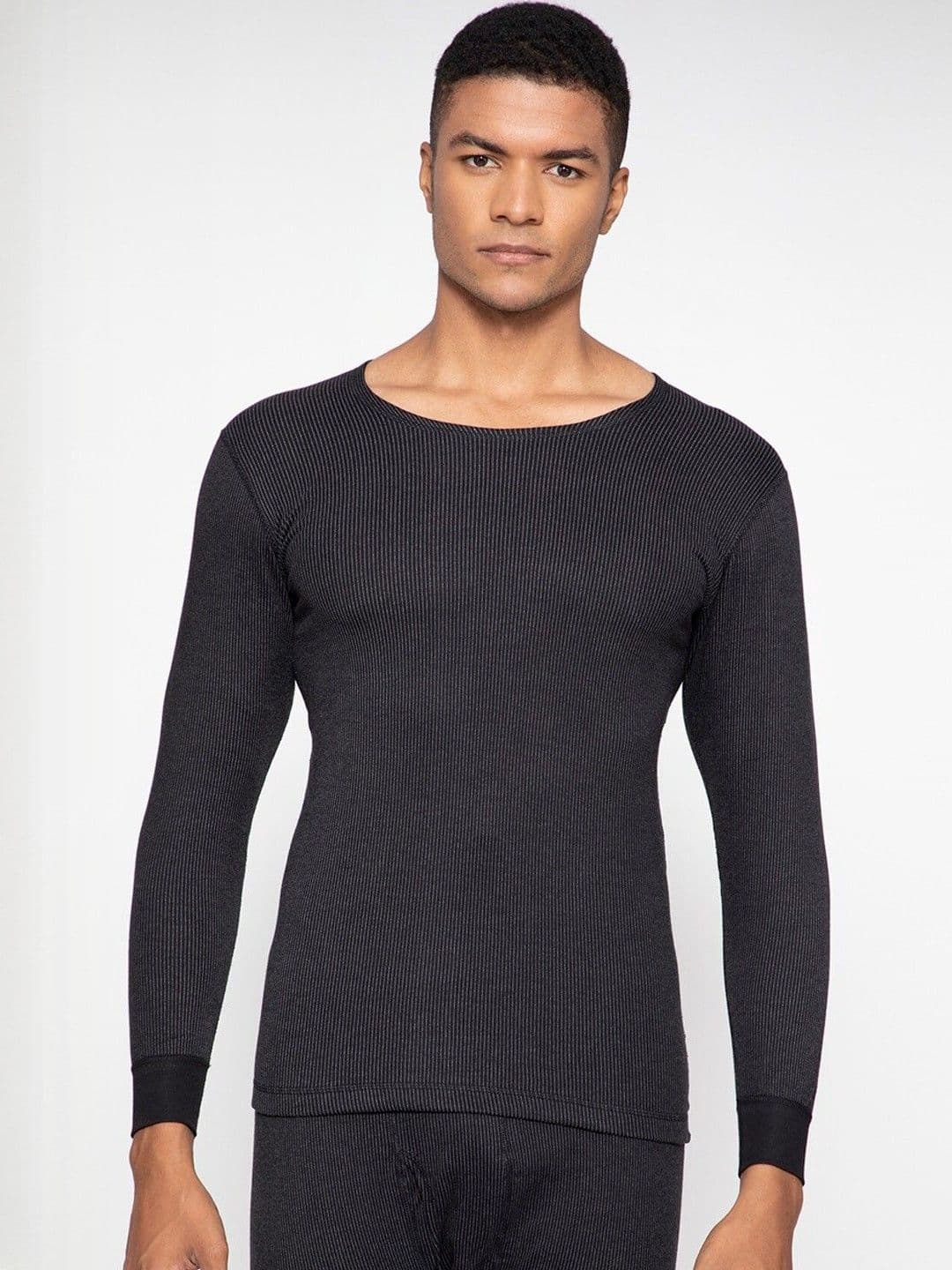 MACHO Men Ribbed Round Neck Thermal Tops - view 1