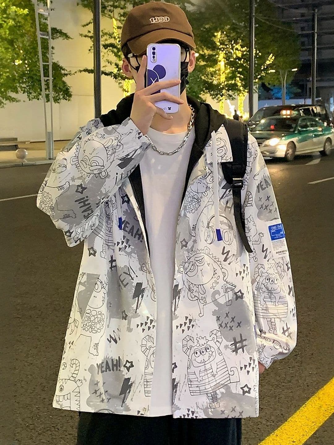 HERE&NOW Men Spread Collar Graphic Printed Tailored Jacket - view 1