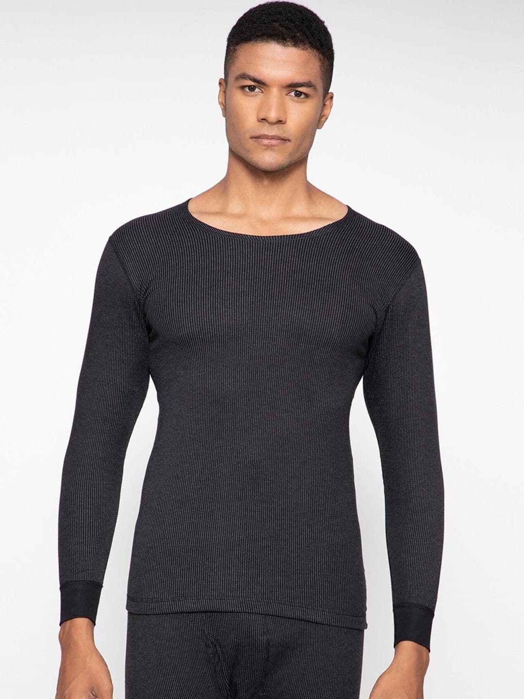 MACHO Men Ribbed Round Neck Thermal Tops - view 1
