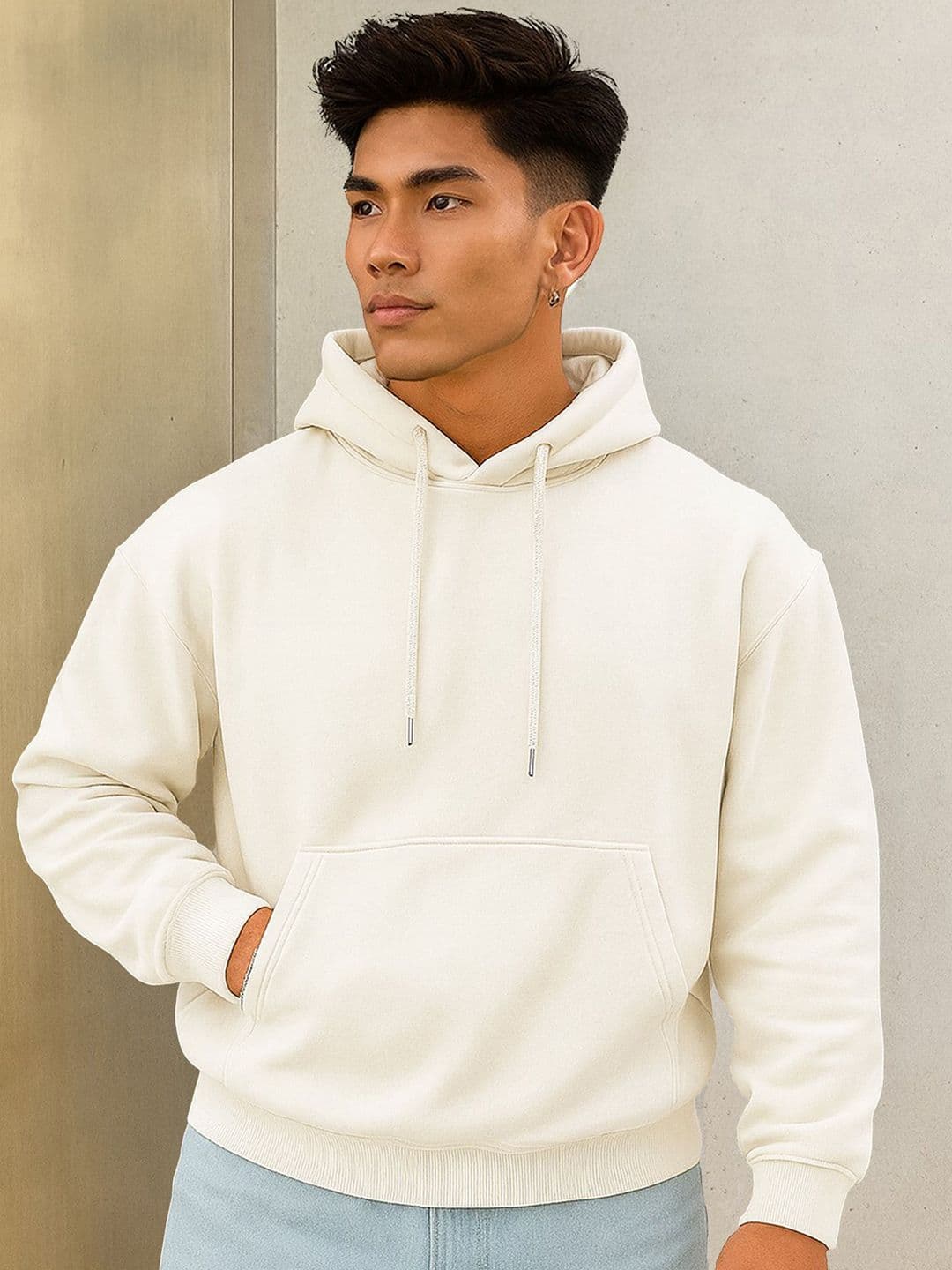 JUMPCUTS Men Hooded Full Sleeve Sweatshirt - view 1