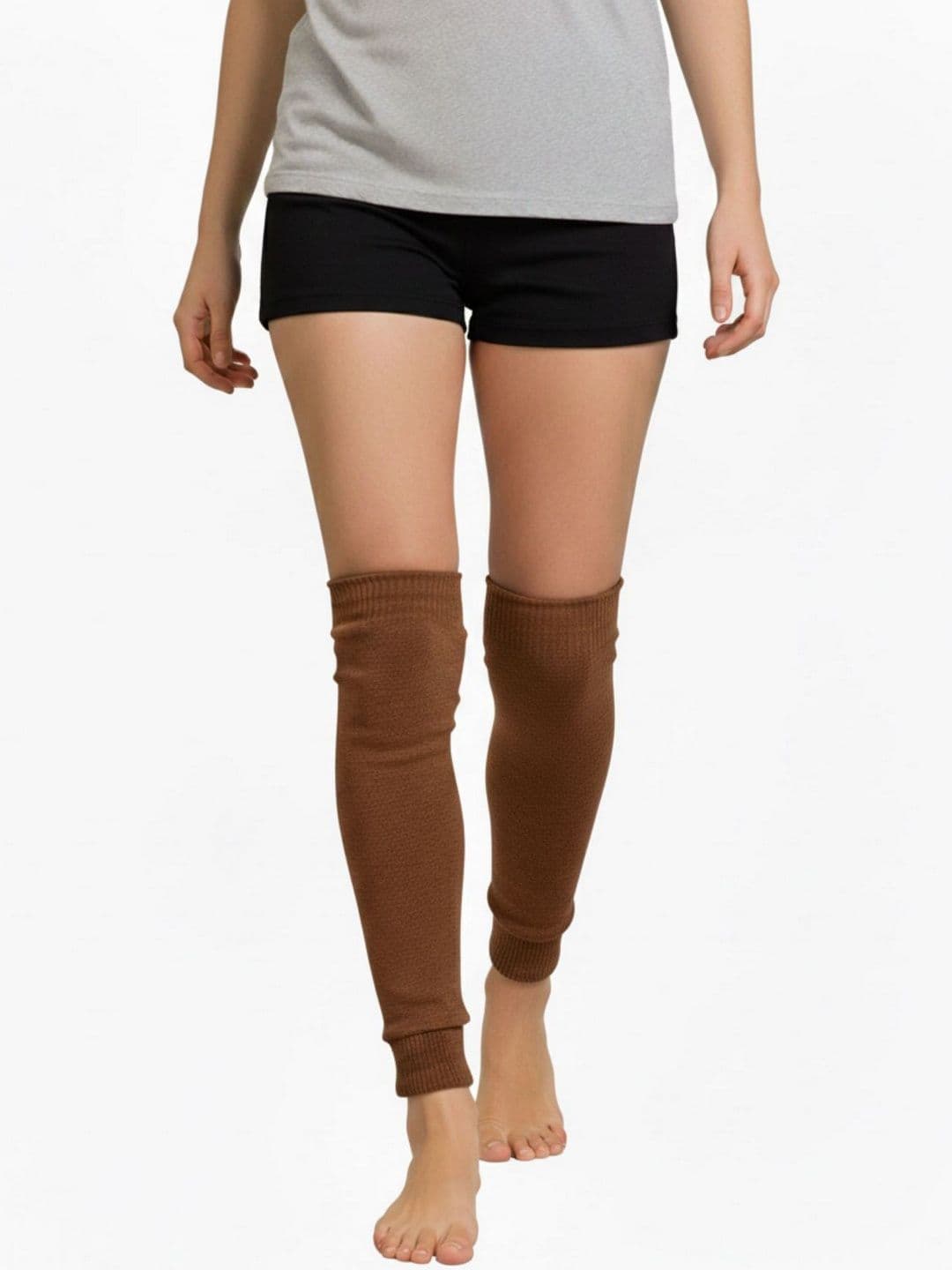Infispace Unisex Solid Knee-Length Leg Warmer Woolen Socks - view 1