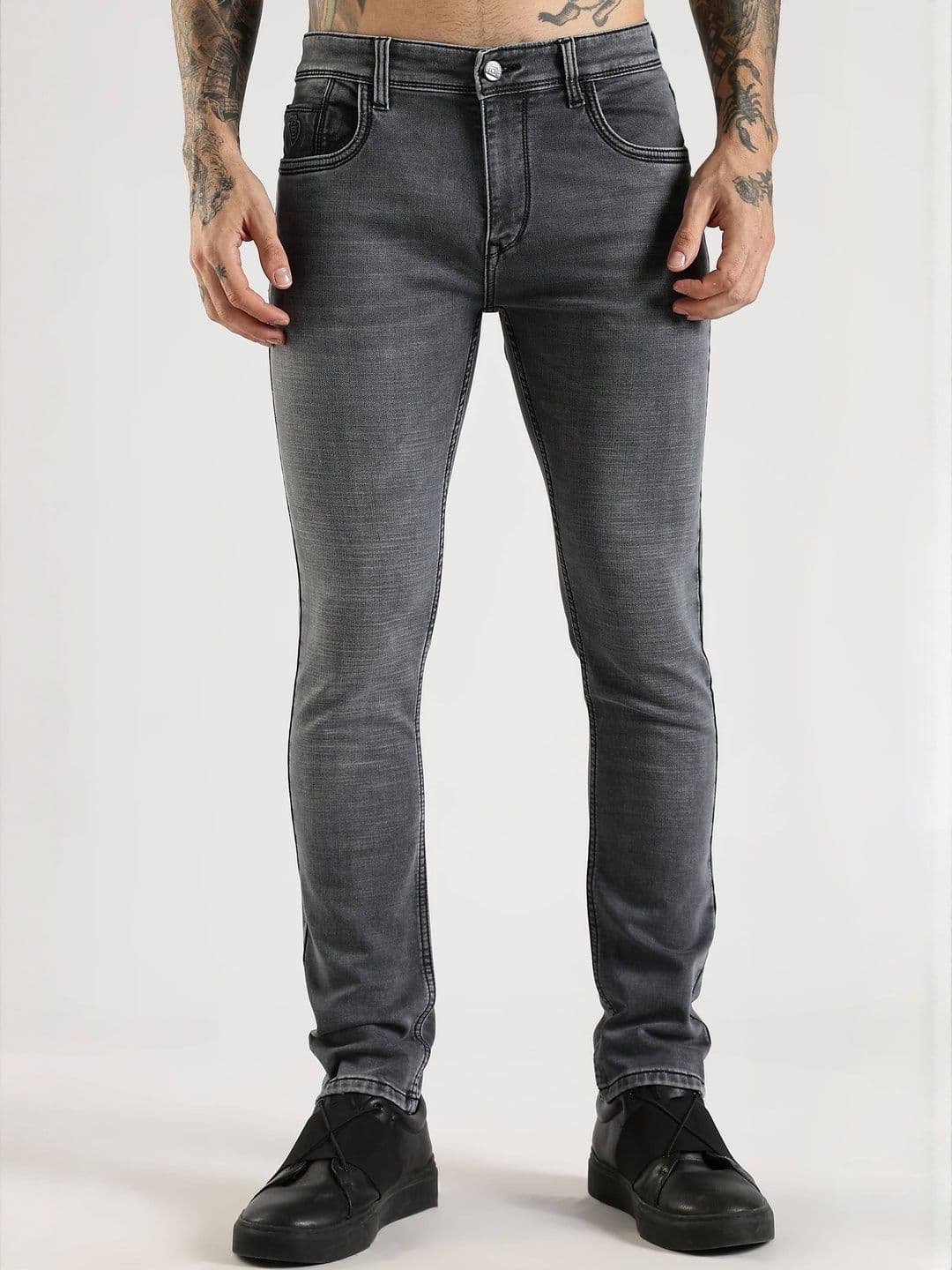 COOL COLORS Men Relaxed Fit Mid-Rise Light Fade Stretchable Denim Jeans - view 1