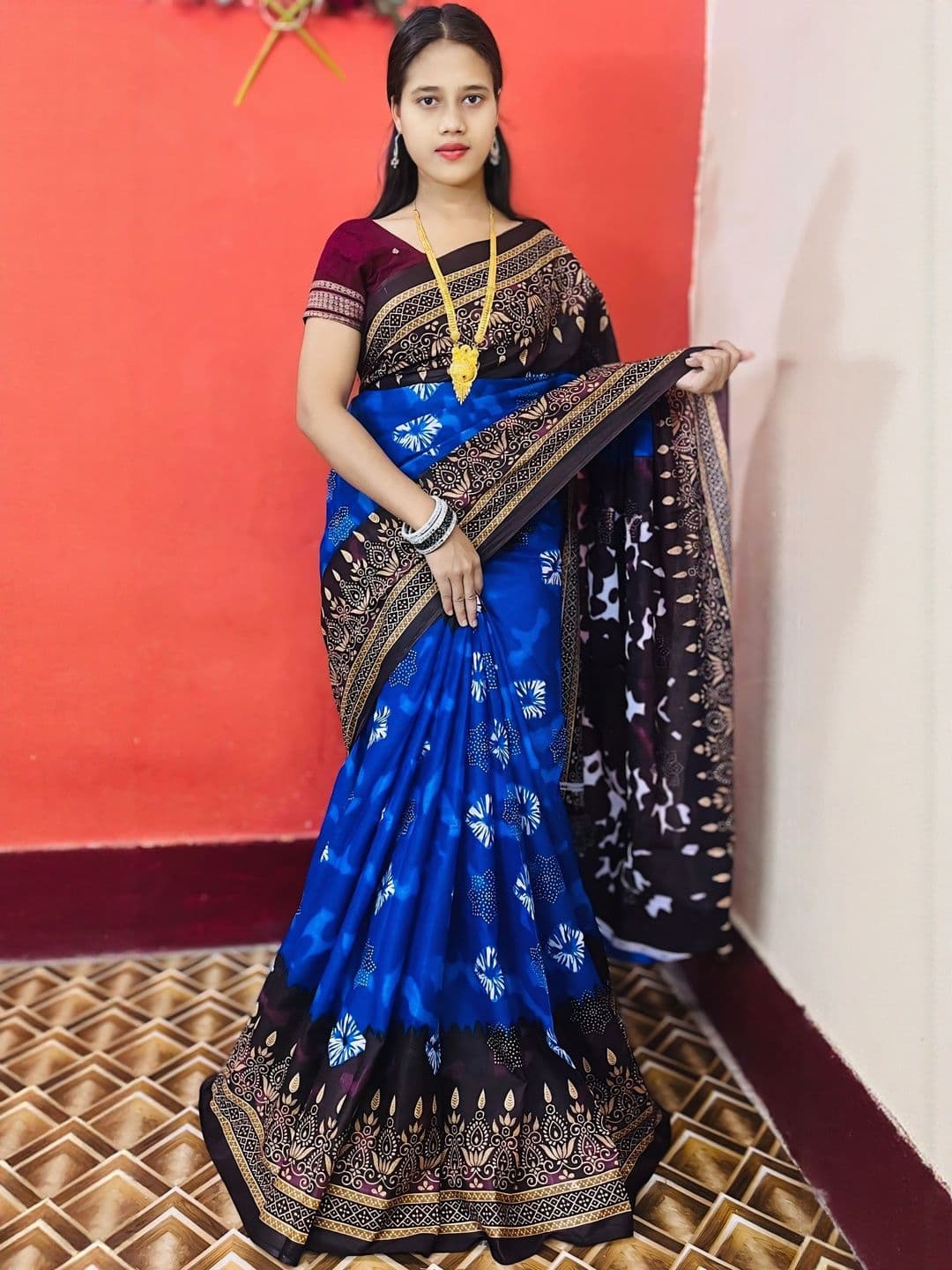 ARTFUL THREADS Ethnic Motifs Pure Cotton Sambalpuri Saree - view 1