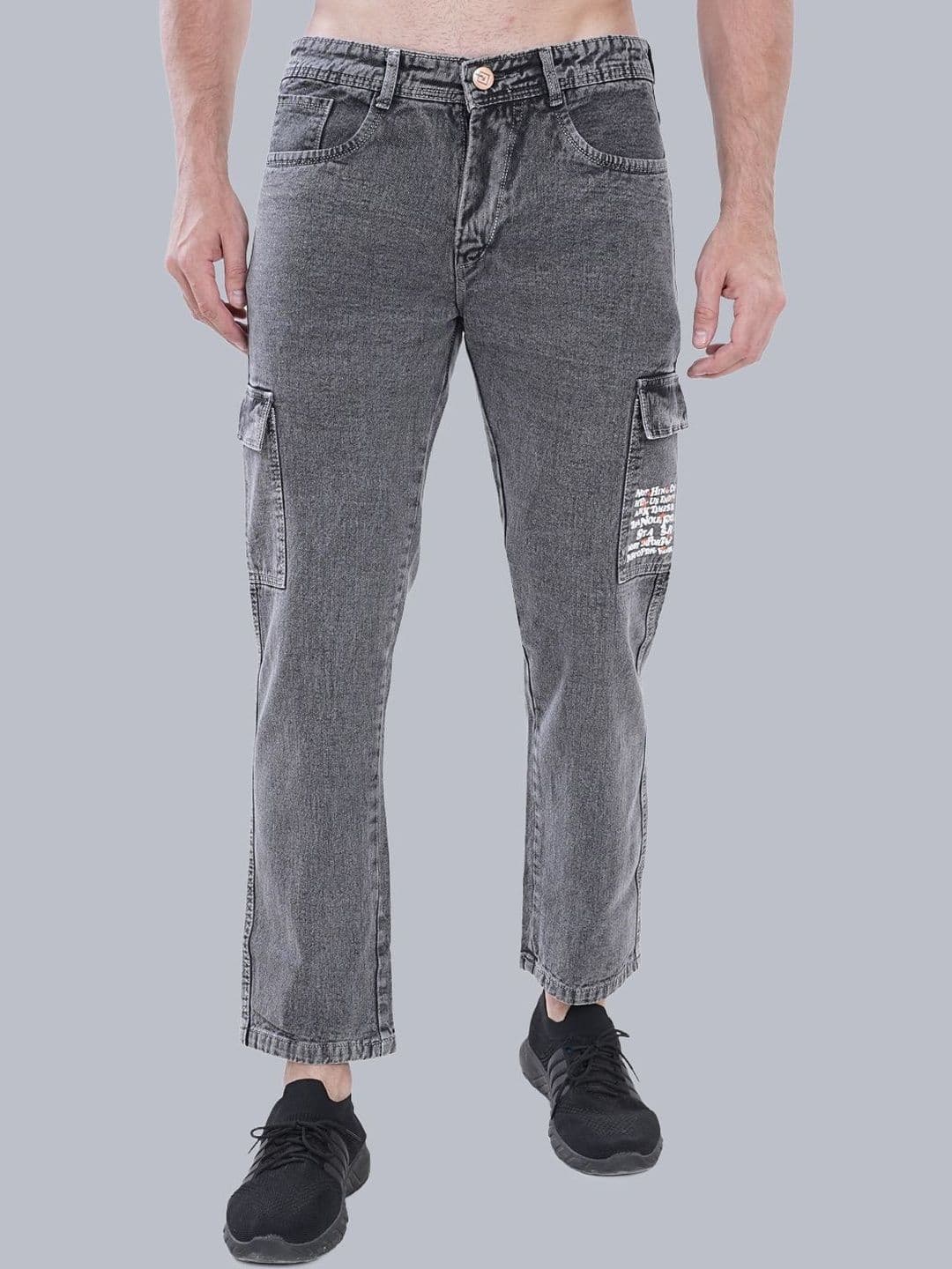 MM-21 Men Loose Straight Fit Mid-Rise Cargo Jeans - view 1