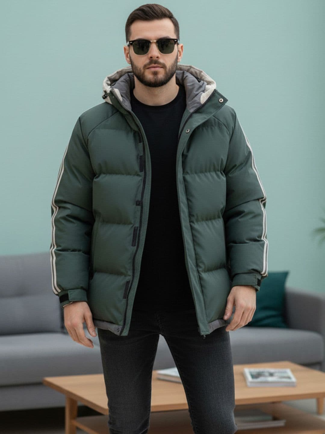 Mast & Harbour Hooded Tailored Jacket - view 1