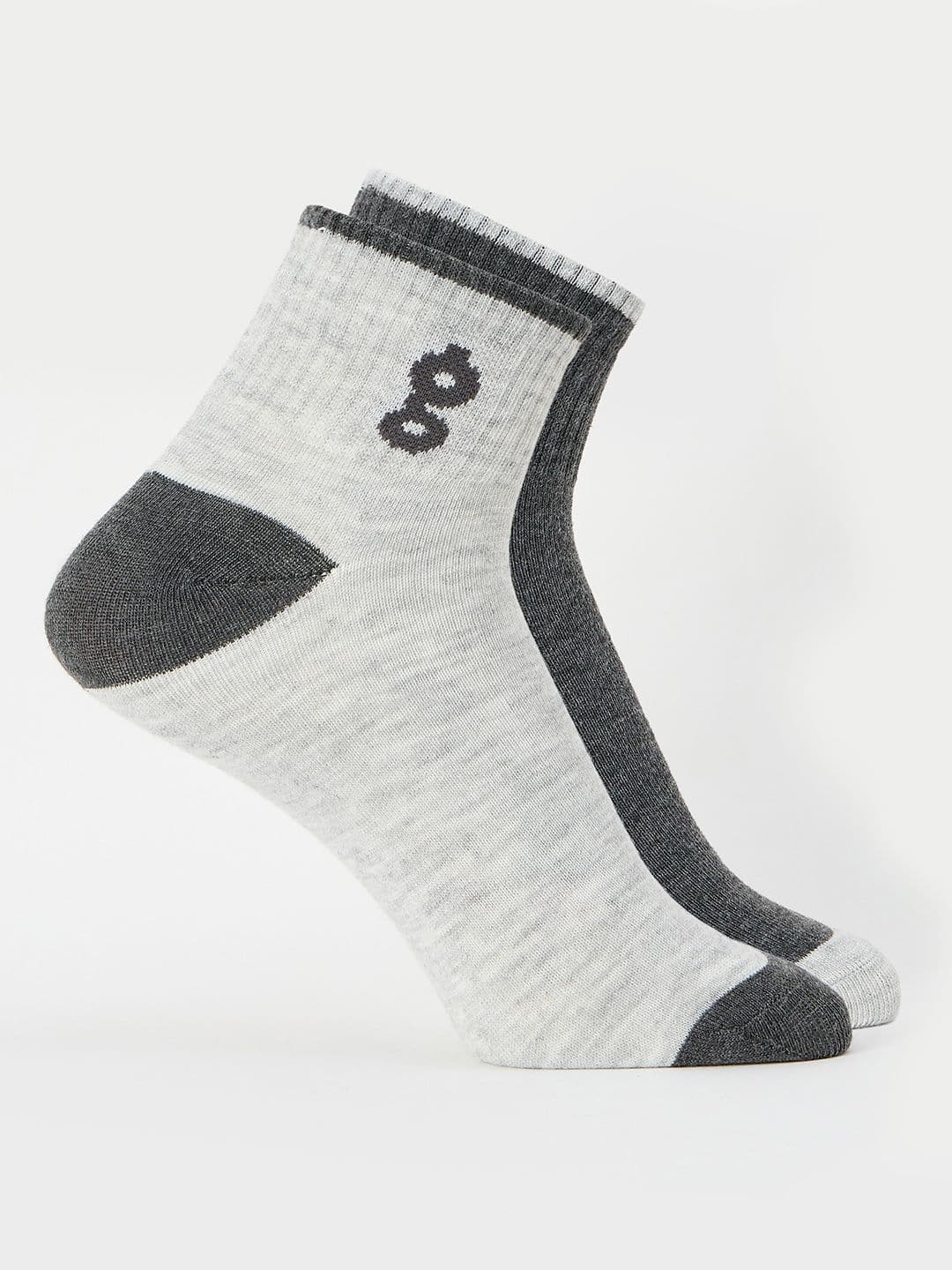 glitchez Men Pack Of 2 Colourblocked Ankle Length Socks - view 1