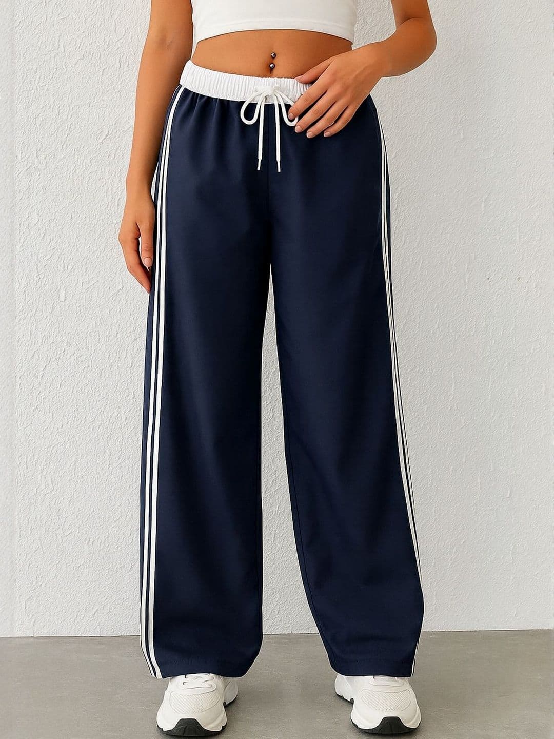 SAKHWALA Women Wide Leg Track Pants - view 1