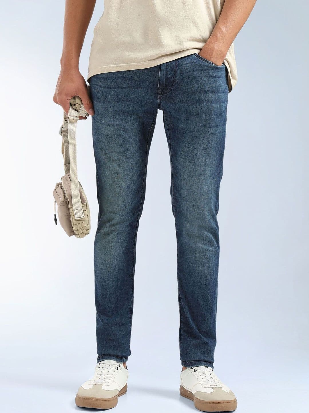 Flying Machine F-Lite Men Skinny Fit Mid-Rise Cotton Light Fade Stretchable Jeans - view 1