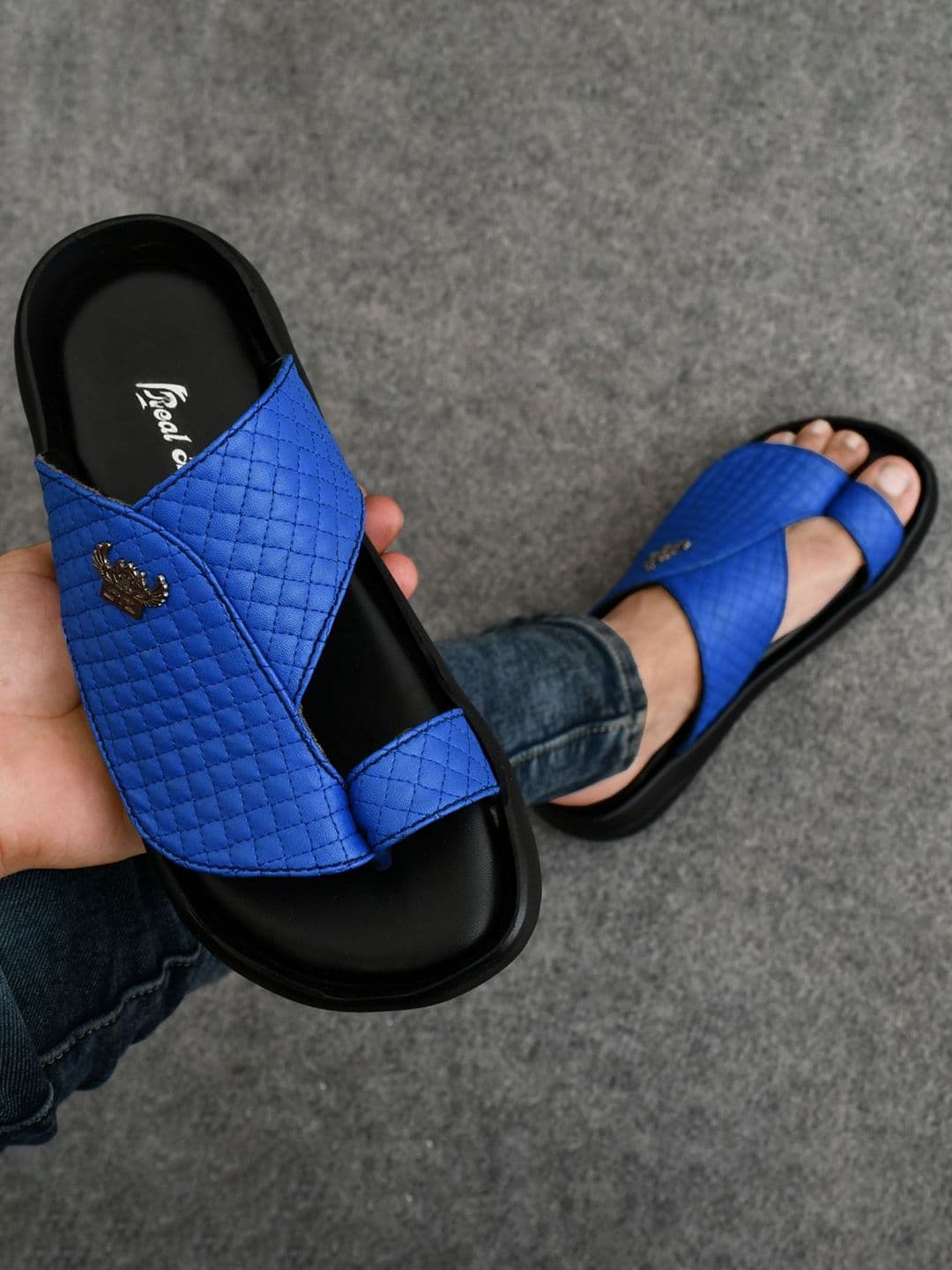 REAL BLISS FOOTWEAR Men Synthetic Leather Non Slip Lightweight Comfort Sandals - view 1