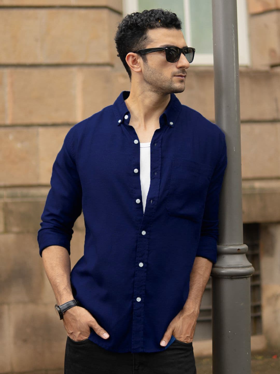 Powerlook Royal Linen Lyocell Long Sleeves Shirt - view 1
