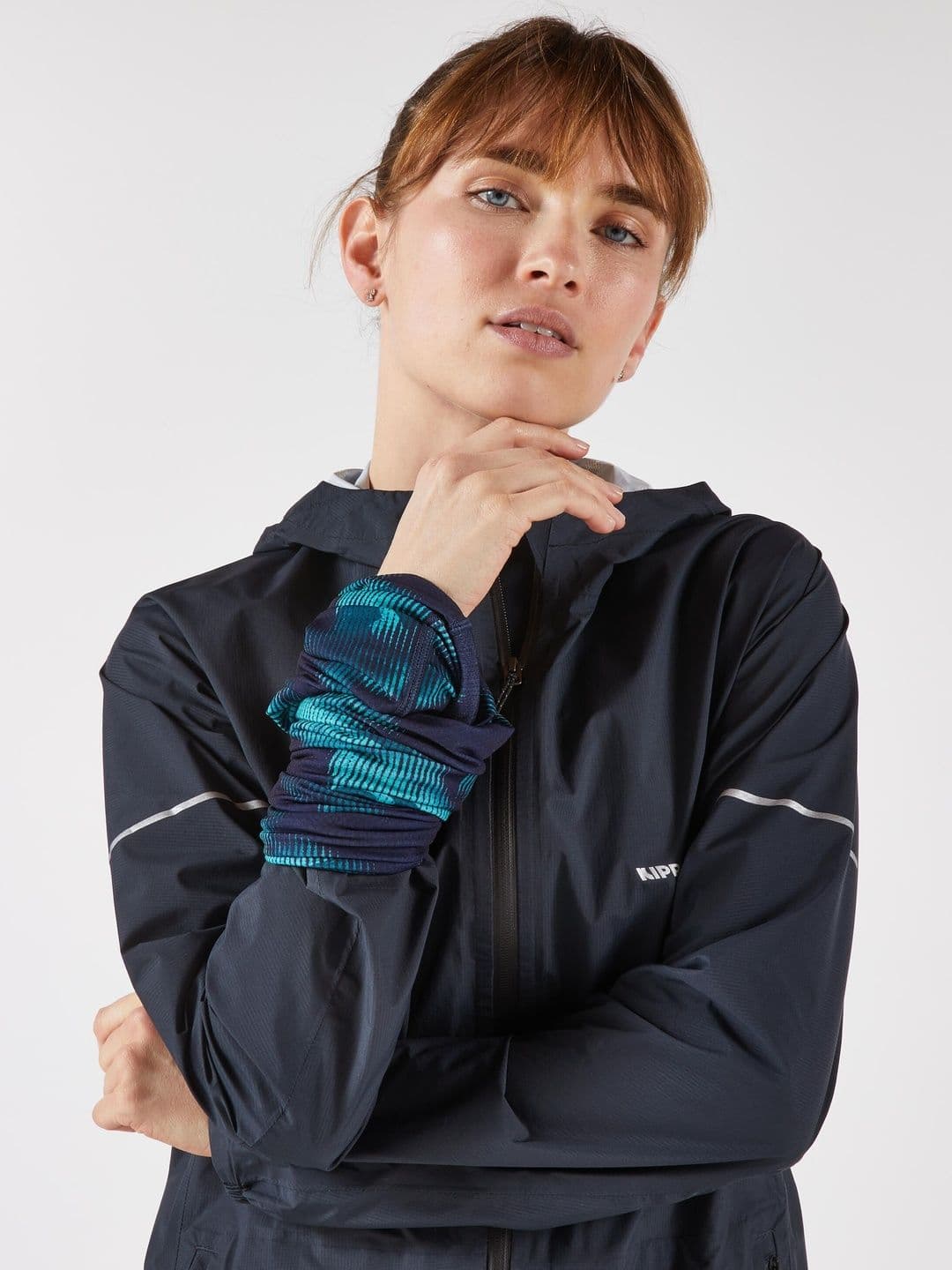 Decathlon Kiprun - Adults Blue and Green V2 Warmth Running Headband