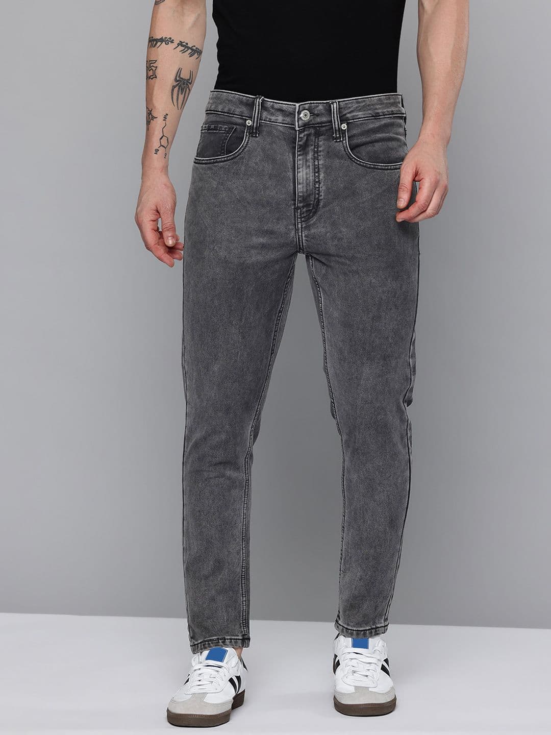Flying Machine Men Slim Straight Fit Mid-Rise Light Fade Stretchable Jeans - view 1