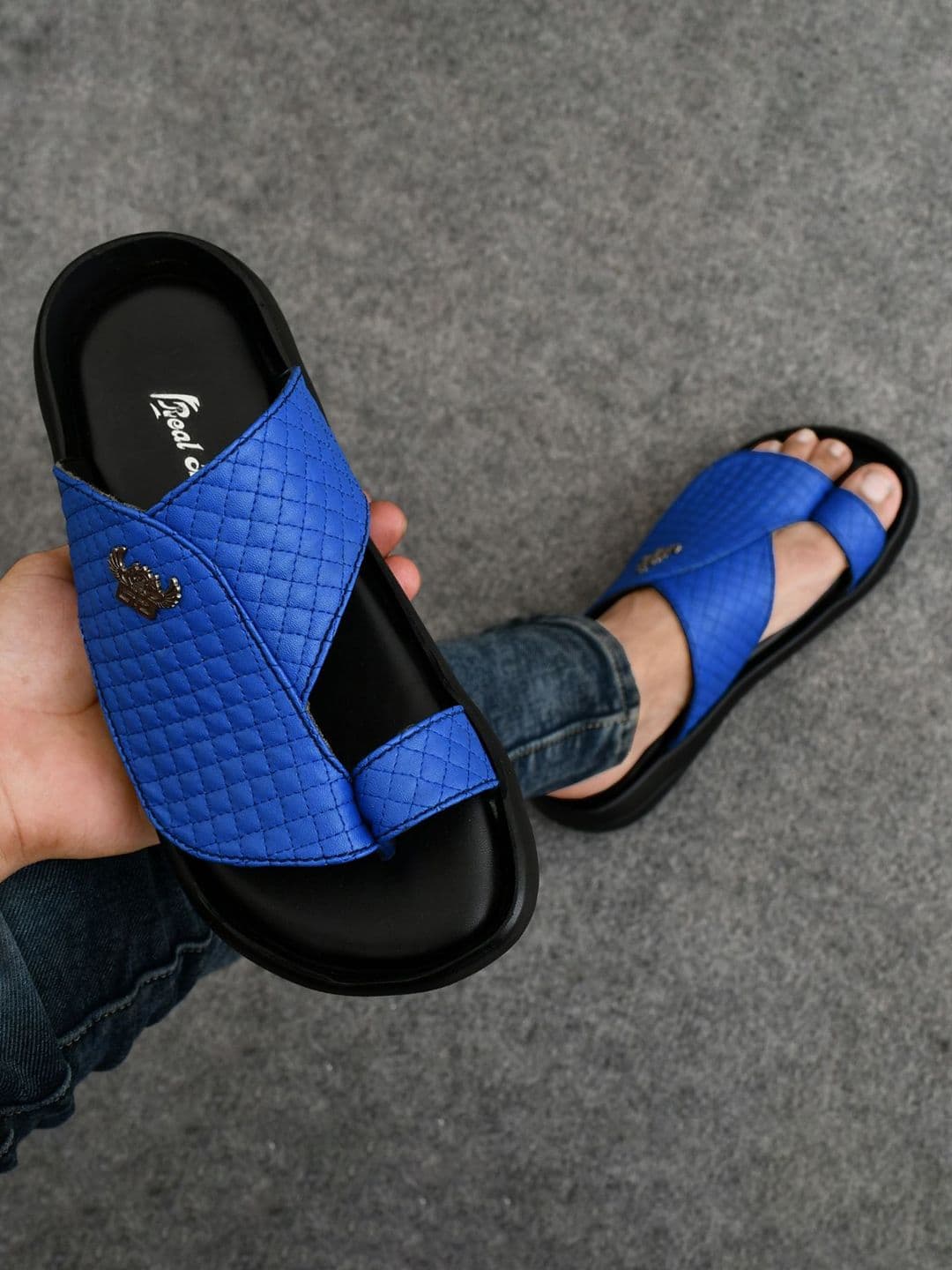 REAL BLISS FOOTWEAR Men Synthetic Leather Non Slip Lightweight Comfort Sandals - view 1