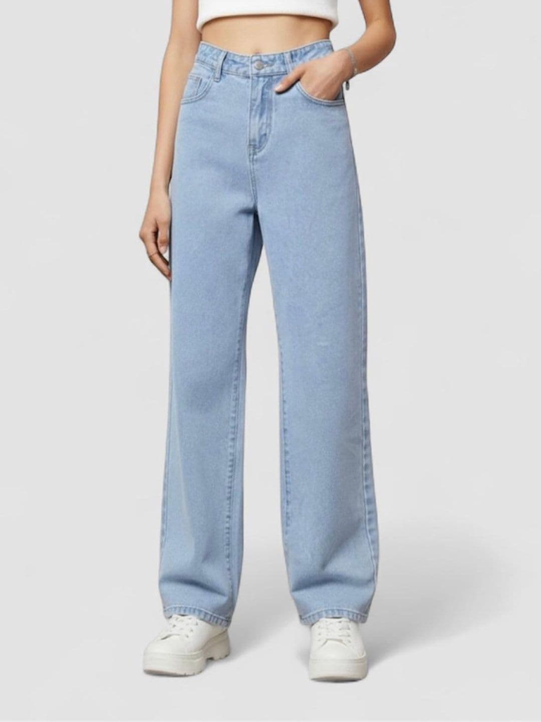 Angelo Women Comfort Wide Leg Barrel Fit High Rise Stretchable Jeans - view 1