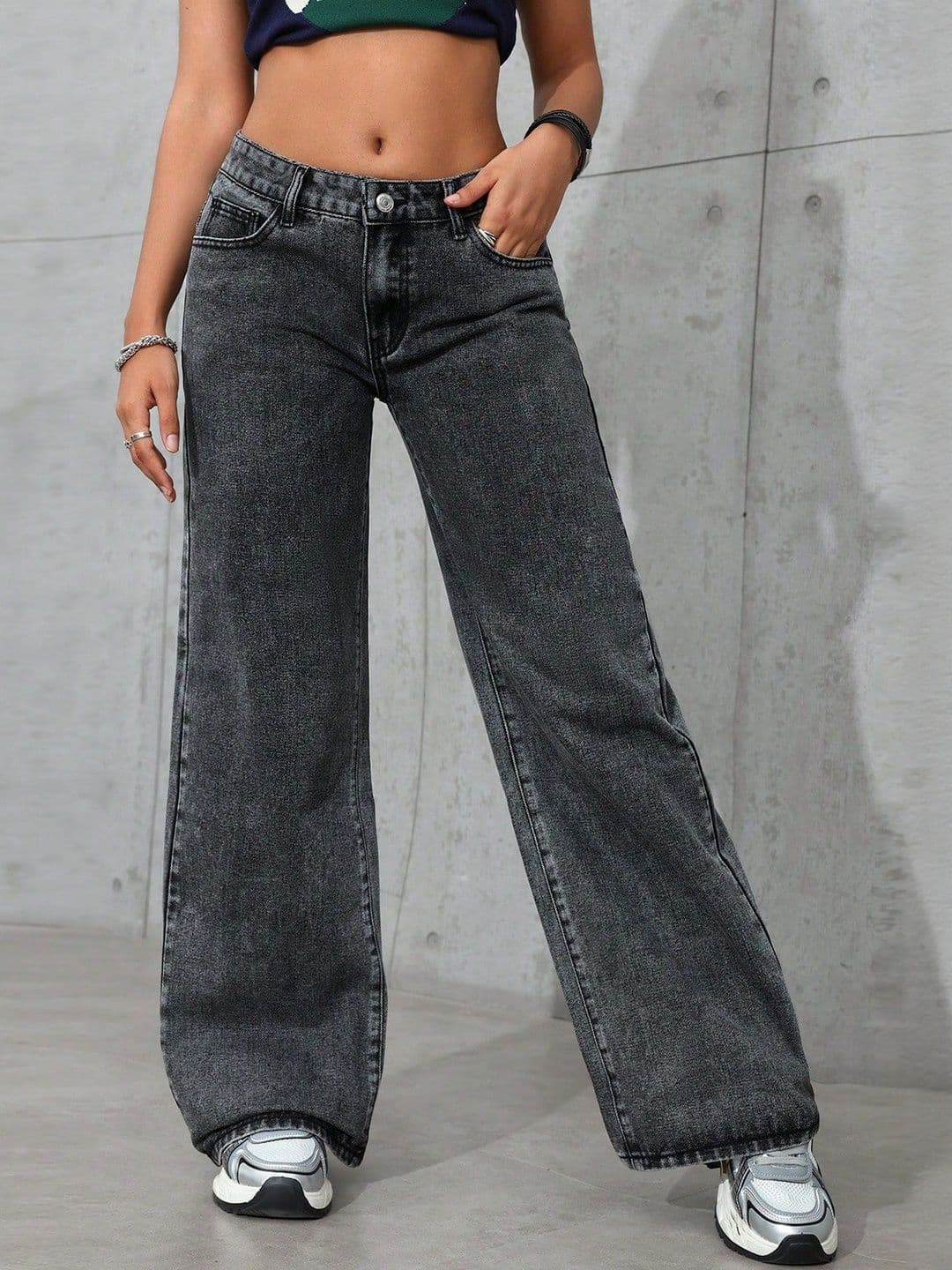 ROBECULT COLLECTION Women Comfort Straight Fit High-Rise Light Fade Stretchable Jeans - view 1