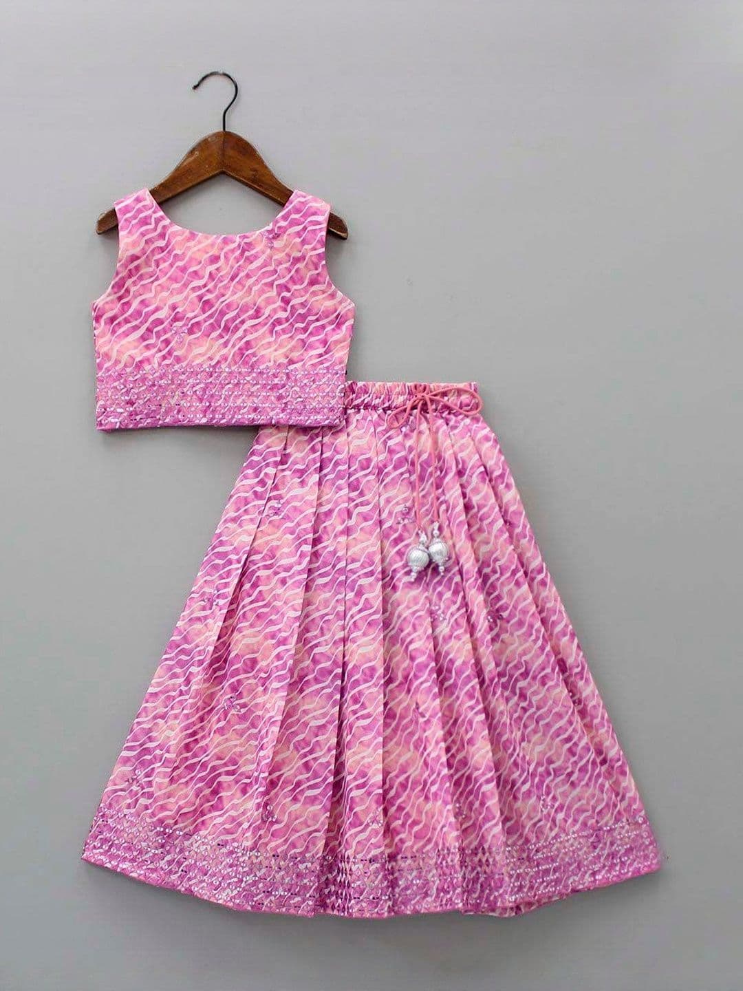 White World Girls Printed Ready to Wear Lehenga & Choli - view 1