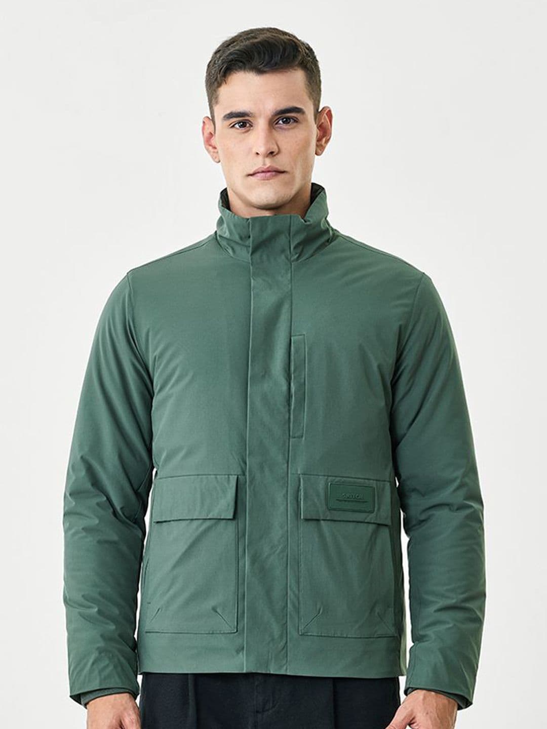 Snitch Men Mock Collar Long Sleeves Insulator Padded Jacket - view 1