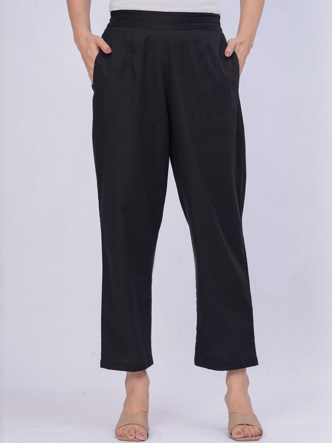 Garin Women Shimmering Textured Palazzo Relaxed Fit Bottoms Pant - view 1