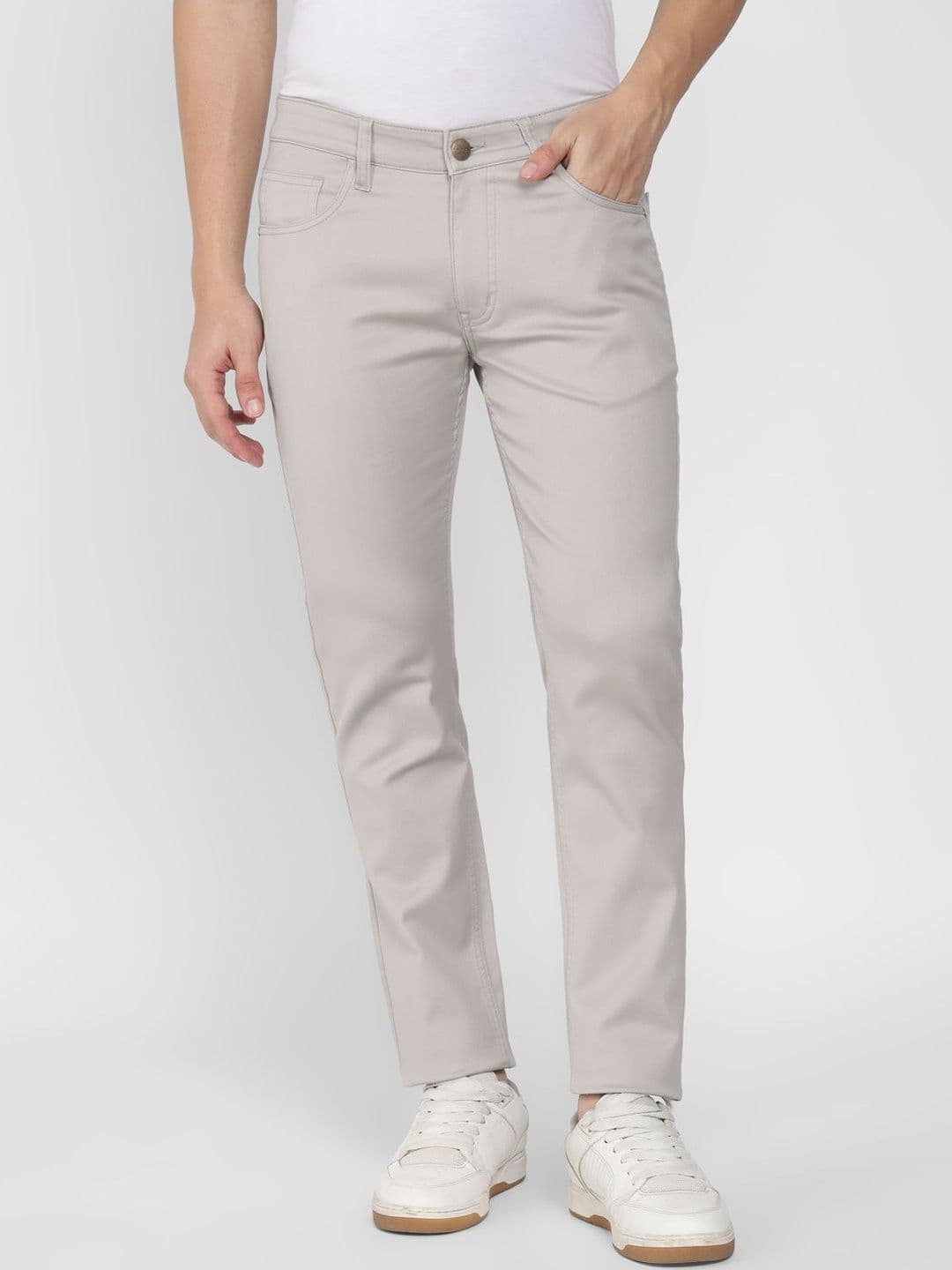 Allen Cooper Men Slim Fit Mid-Rise Clean Look No Fade Strechable Denim Jeans - view 1