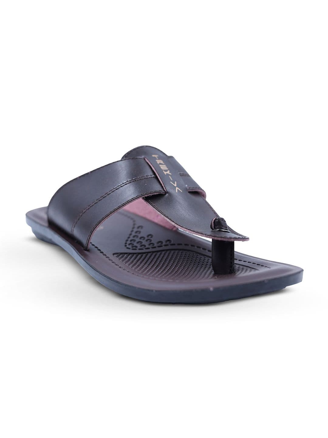 Trekiva Men Brown PU Room Slippers - view 1