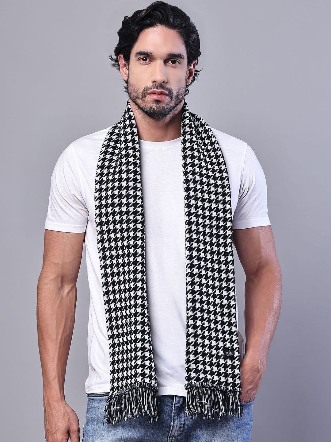 ELLIS Men Woven Design Acrylic Wool Mufller - view 1
