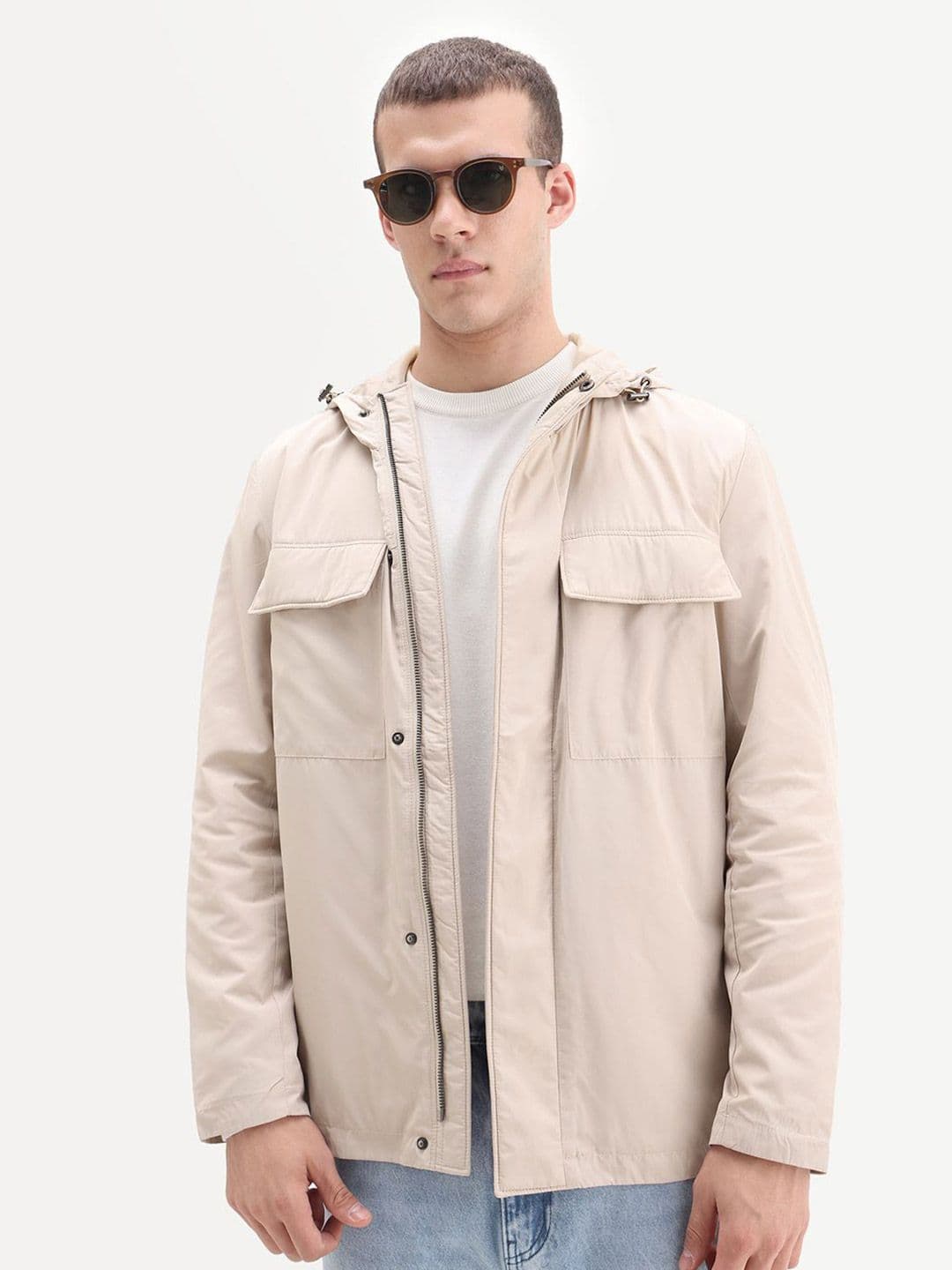RARE RABBIT Men Hooded Solid Tailored Jacket - view 1