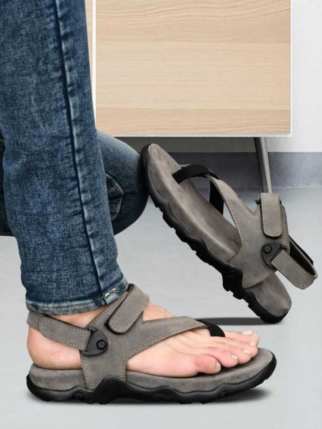 BIGGIE Men Suede Comfort Sandals - view 1