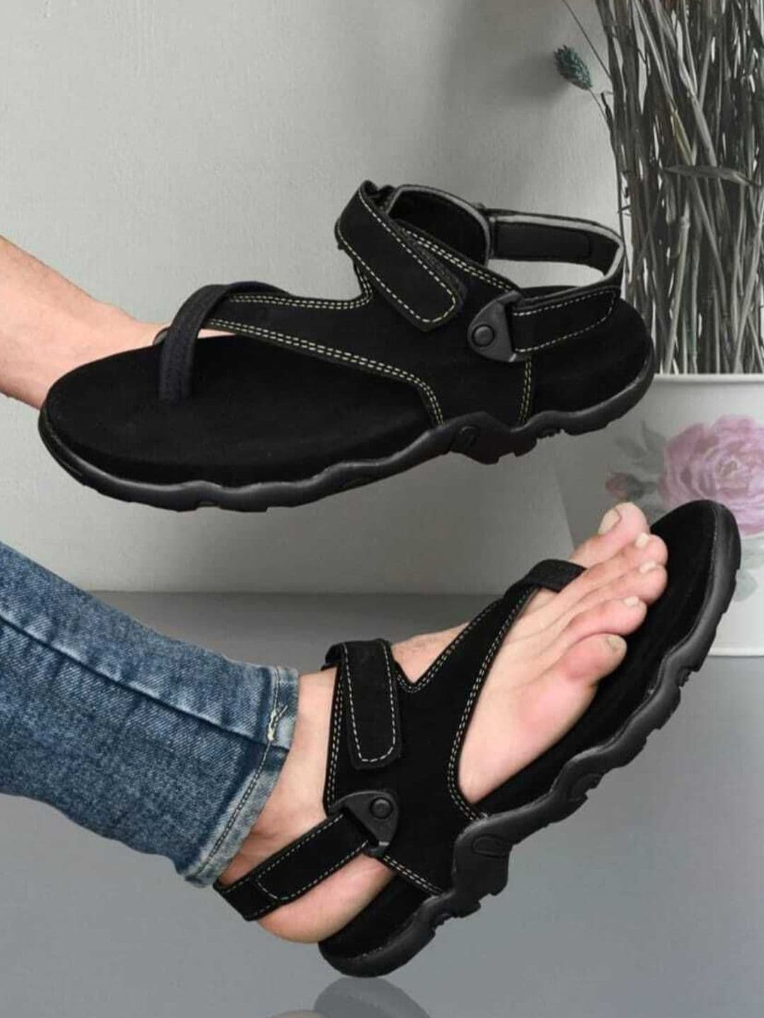 BIGGIE Men Suede Comfort Sandals - view 1