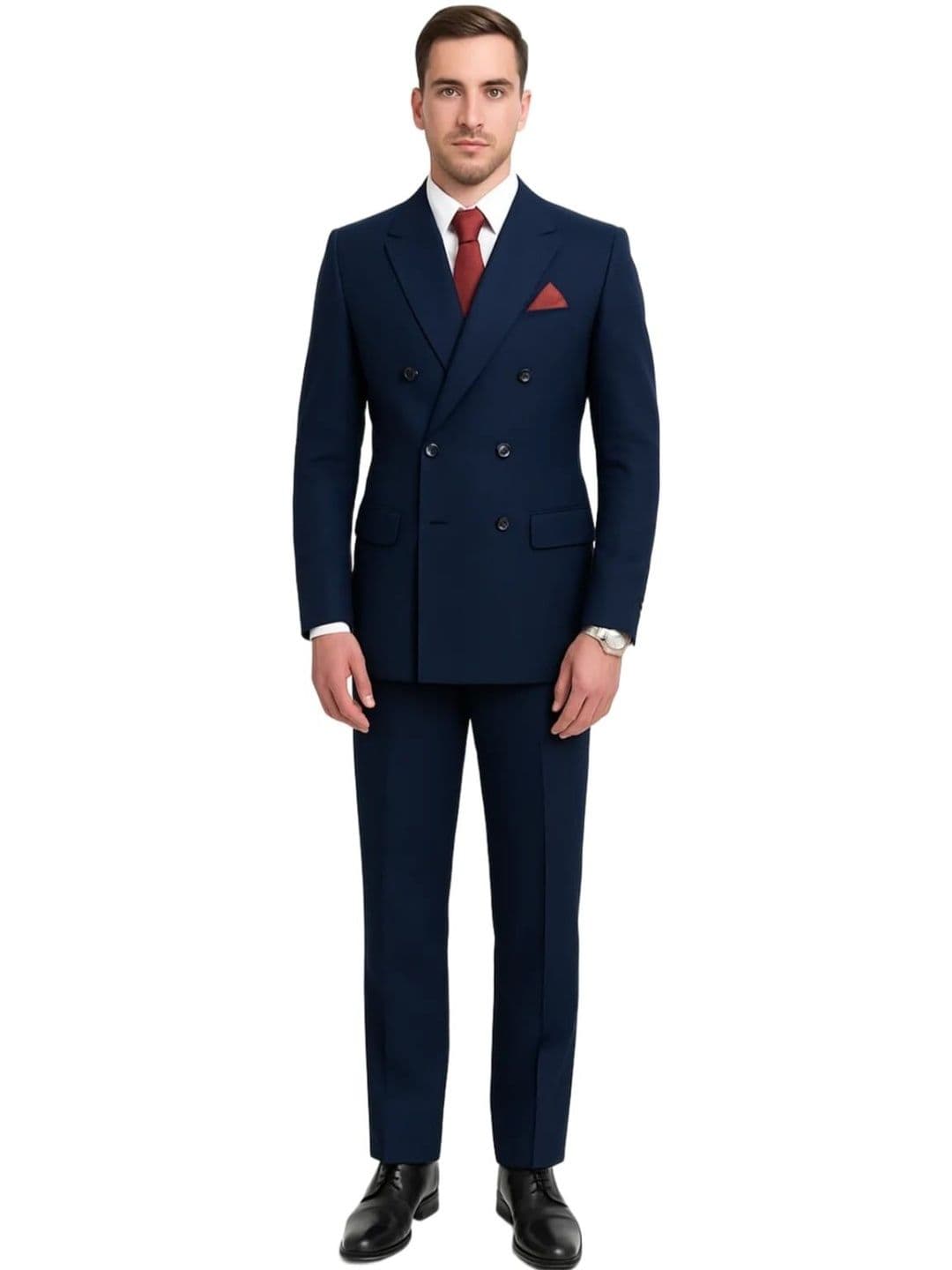RISANI Men 2-Piece Double-Breasted Notched Collar Suit - view 1