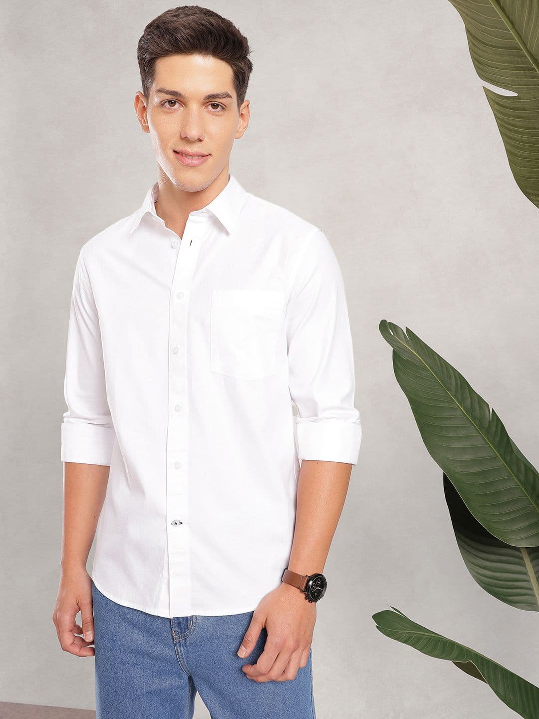 Nautica Pure Cotton Textured Slim Fit Casual Shirt - view 1