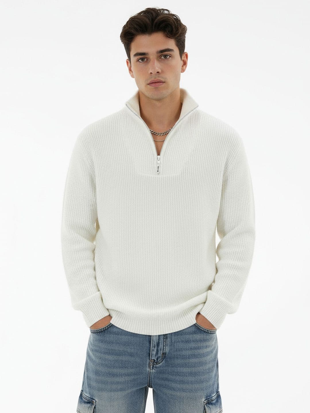 glitchez Ribbed Relaxed Fit Pullover - view 1