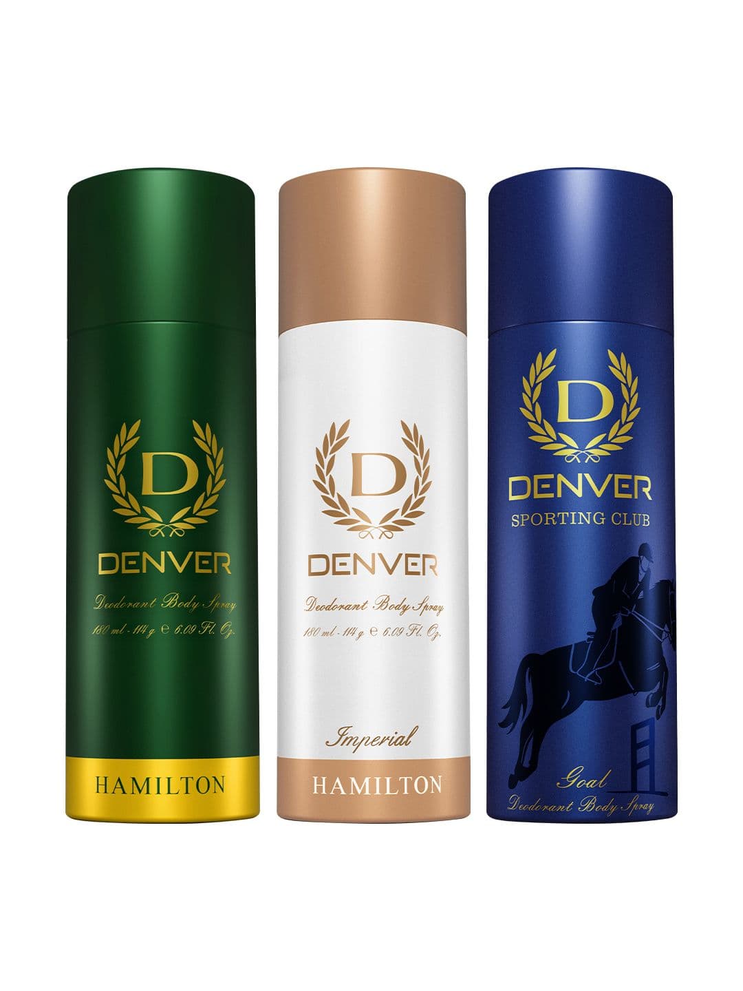 Denver Men Set of 3 Deodorant - Hamilton + Imperial + Sporting Club Goal- 180 ml Each - view 1