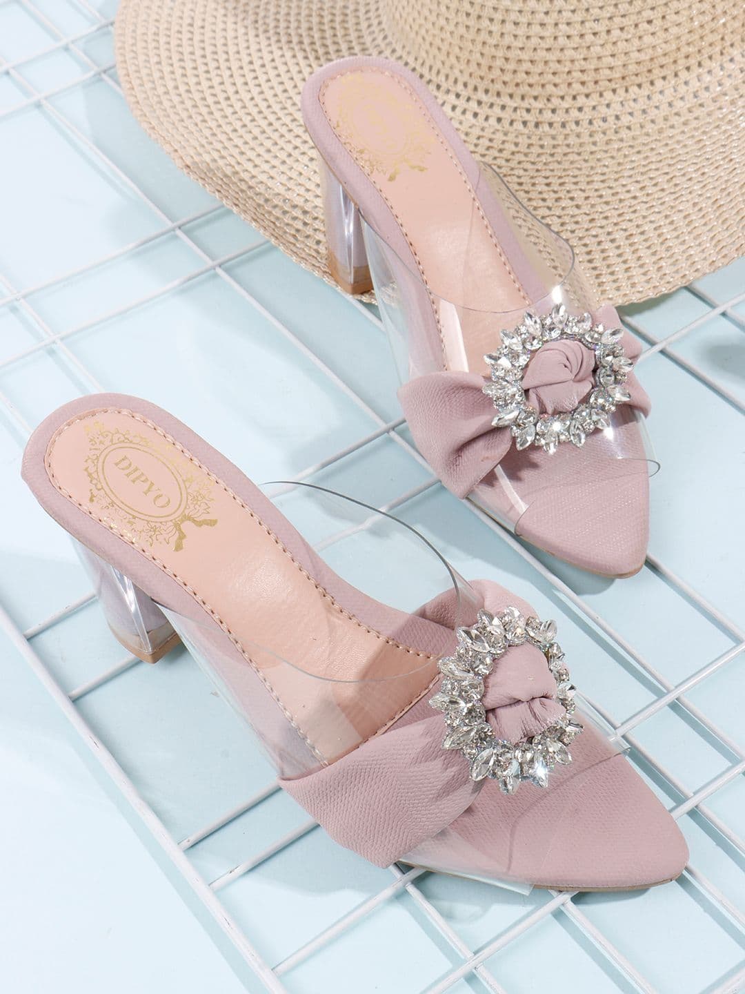DIPYO Embellished Party Block Sandals - view 1