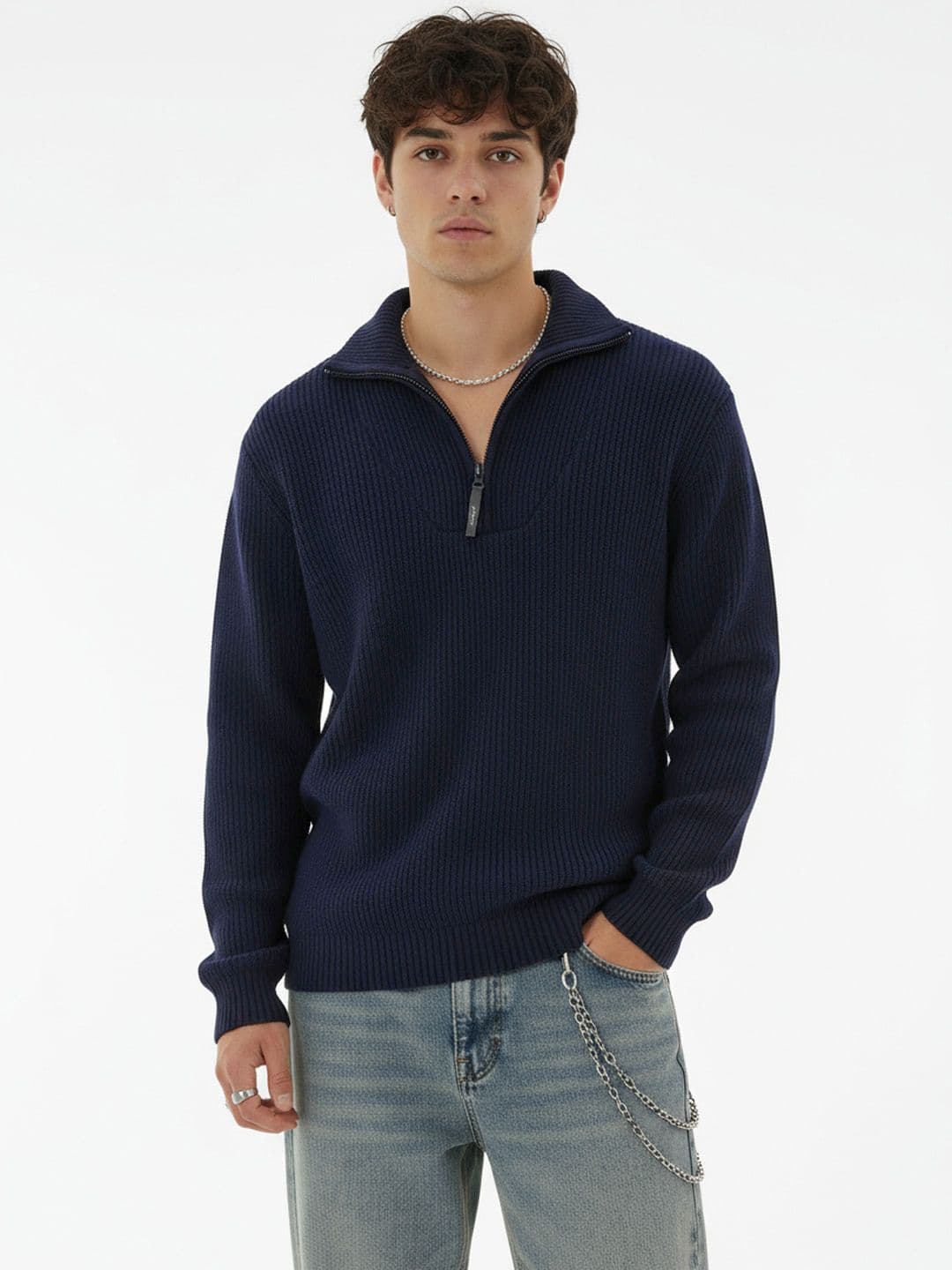 glitchez Ribbed Relaxed Fit Pullover - view 1