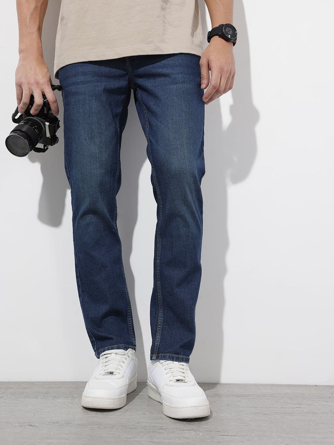 The Roadster Life Co. Men Slim Fit Light Fade Stretchable Jeans - view 1