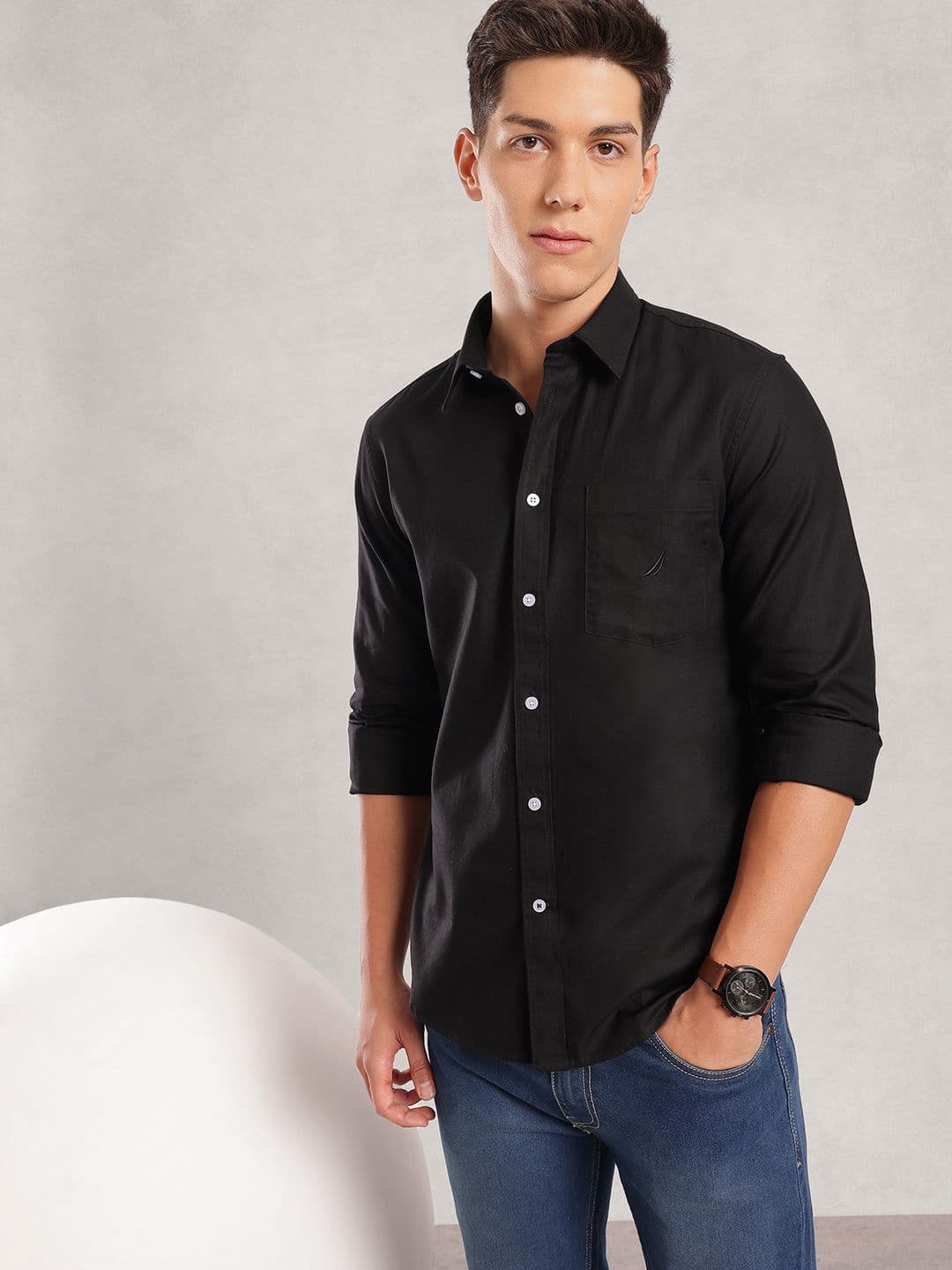 Nautica Premium Slim Fit Pure Cotton Casual Shirt - view 1