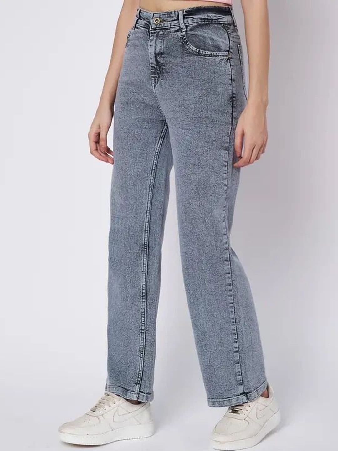VBEAUTI Jean Women High-Rise Wide Leg Relaxed Fit Stretchable Jeans - view 1