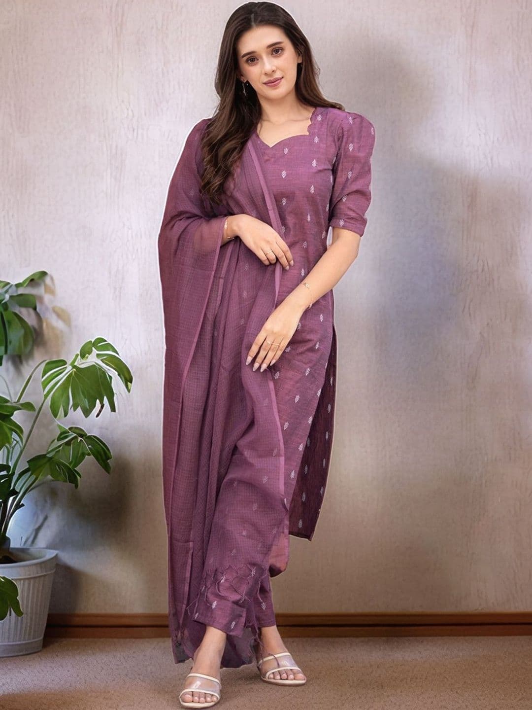 SZN Women Regular Kurta with Trousers & With Dupatta - view 1