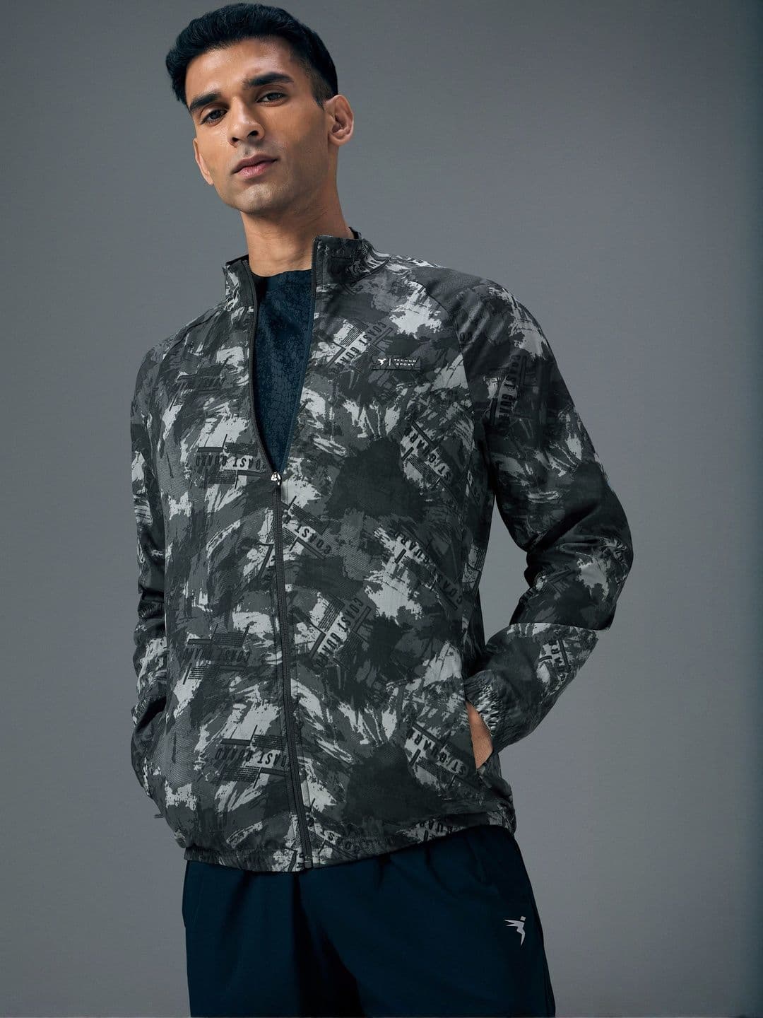 Technosport Men Floral Lightweight Training or Gym Sporty Jacket