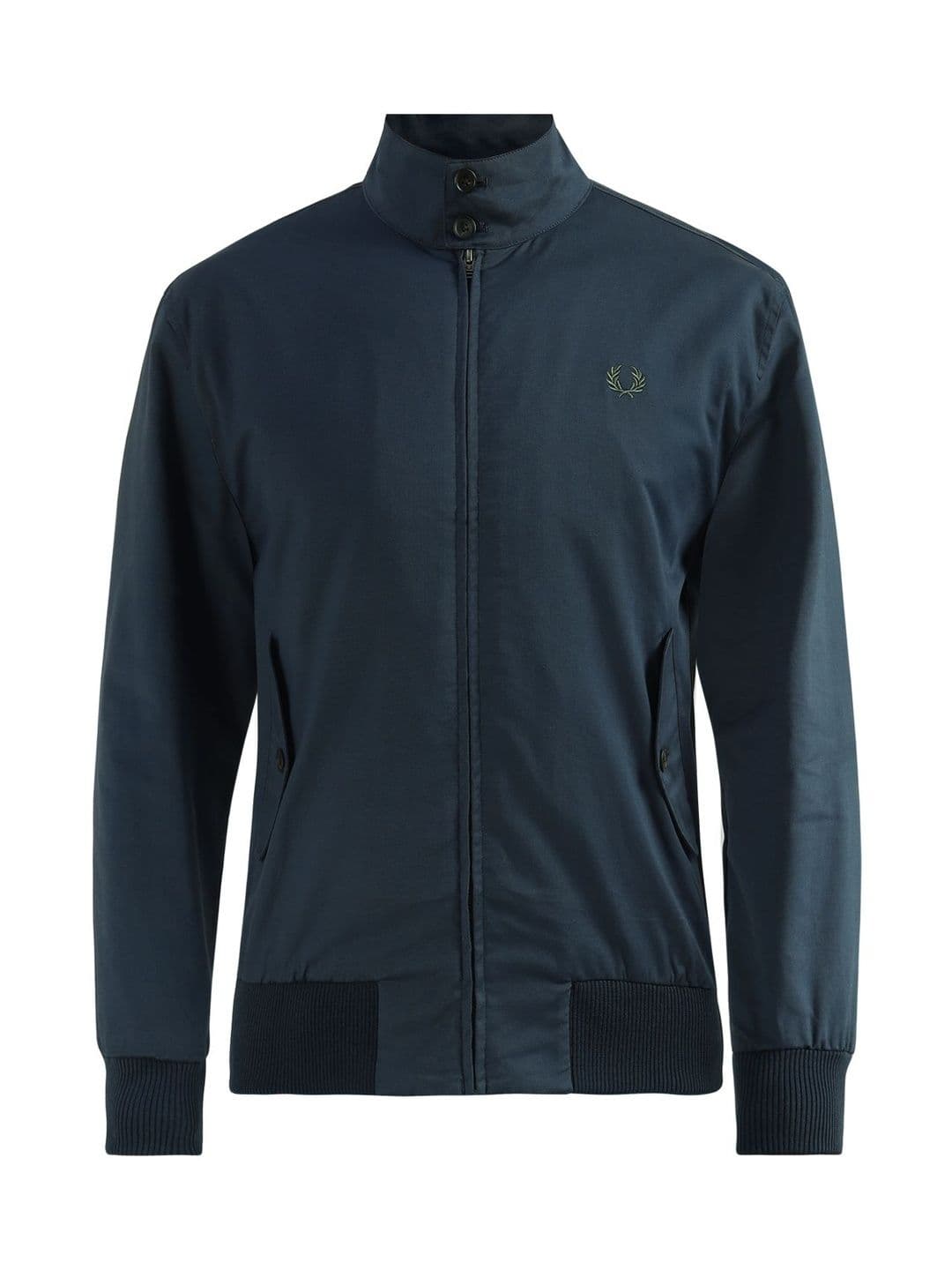 Fred Perry Men Zip Detail Mock Collar Long Sleeve Harrington Quilted Jacket - view 1