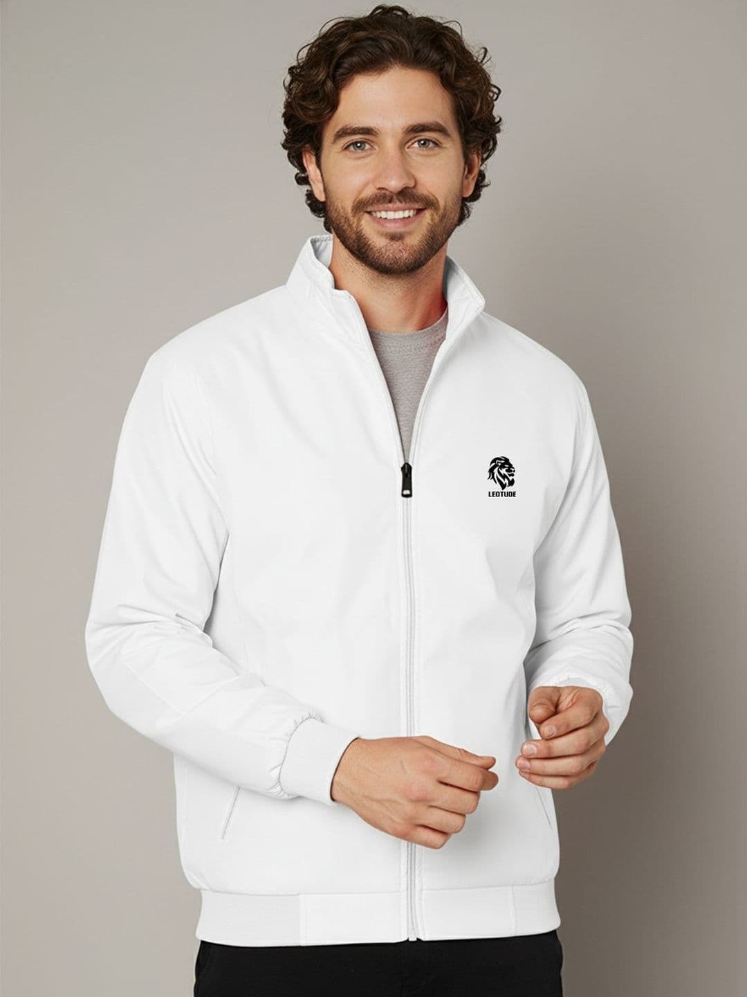 Leotude Mock Collar Lightweight Sporty Jacket - view 1
