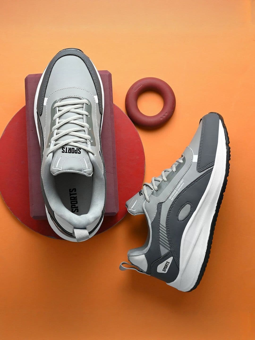 SZN Men Colorblocked Mesh Walking Non-Marking Shoes - view 1