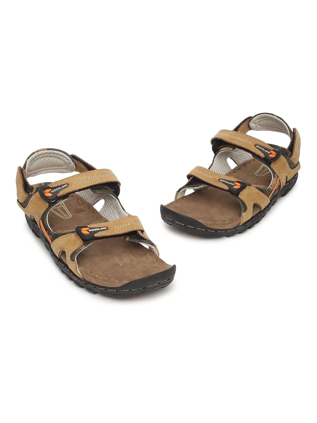 Woodland Men Textured Velcro Sports Sandals - view 1