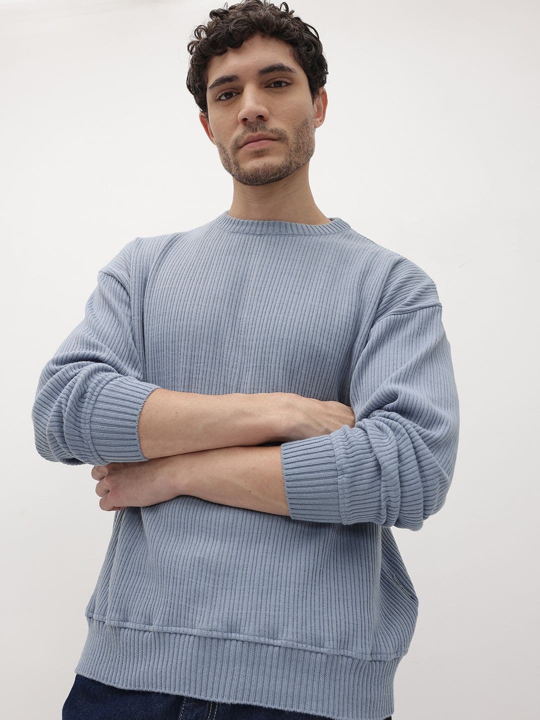 The Roadster Life Co. Self-Striped Pullover