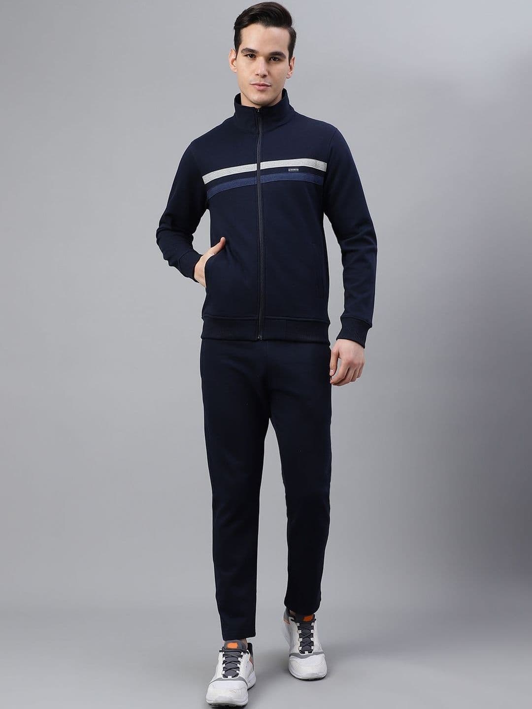 FCK GOLD Men Mock Collared Regular Fit Mid-Rise Tracksuit - view 1