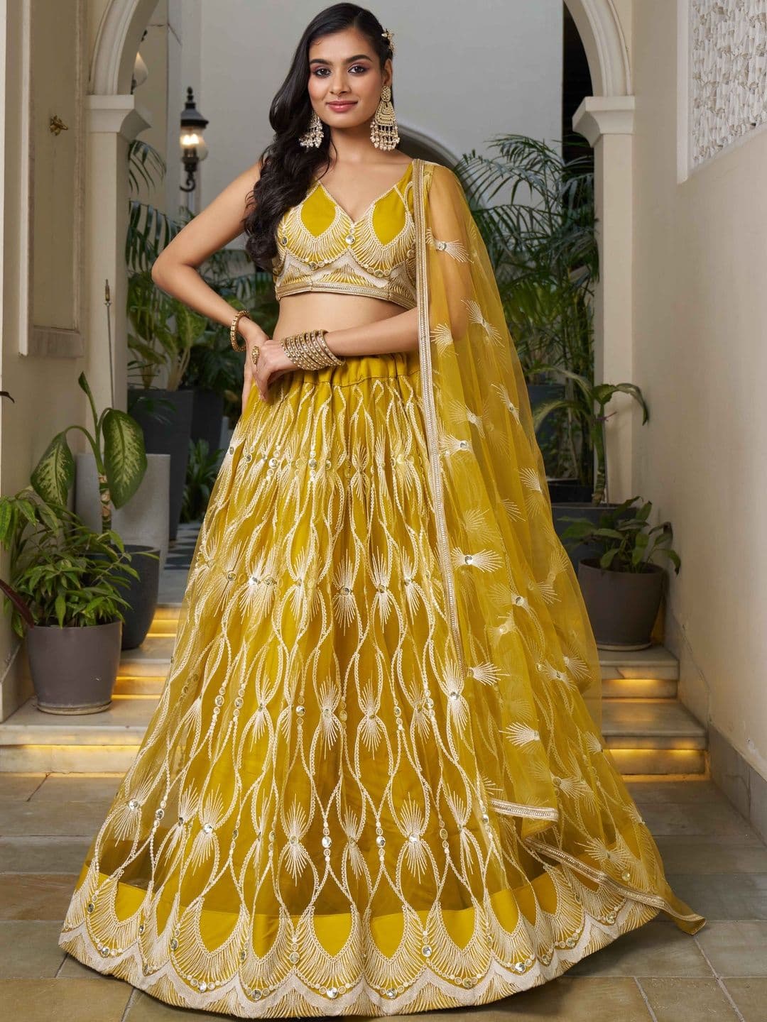 Zeel Clothing Embellished Sequinned Semi-Stitched Lehenga & Blouse With Dupatta - view 1